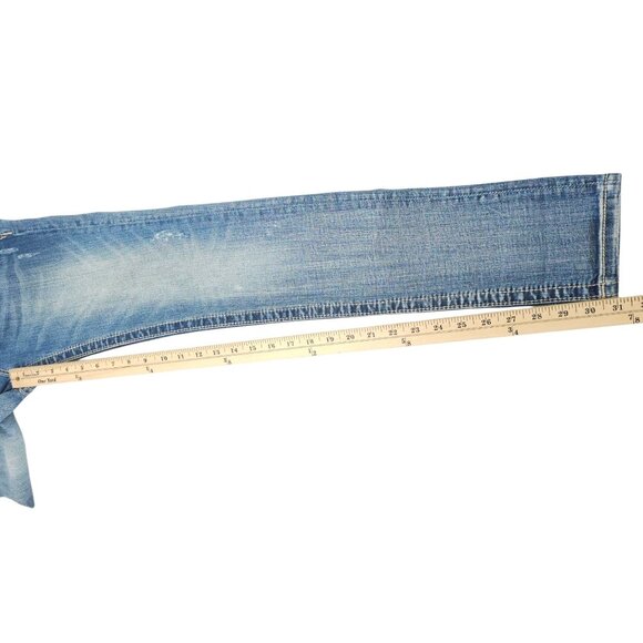 Miss Me Skinny Jeans READ Womens 26 Rhinestone Pockets Low Rise Distressed Denim - Picture 5 of 16